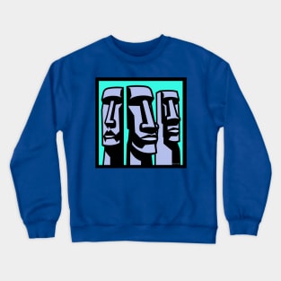 Easter Island Heads - Pop Art Crewneck Sweatshirt